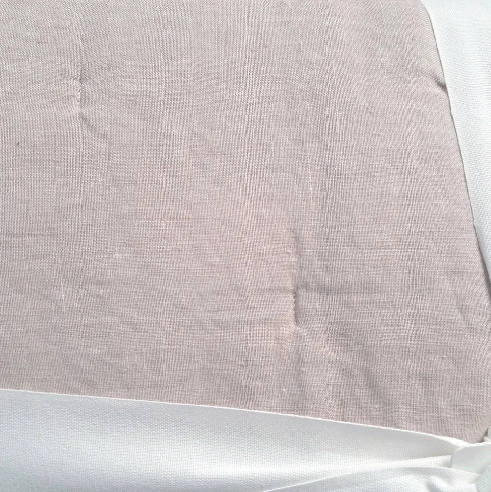 Pottery Barn Belgian Flax Linen Tufted Quilt King/Cal King Smoky Quartz NWT